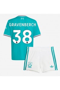 Liverpool Ryan Gravenberch #38 Jalkapallovaatteet Lasten Kolmas peliasu 2025-26 Lyhythihainen (+ Lyhyet housut)